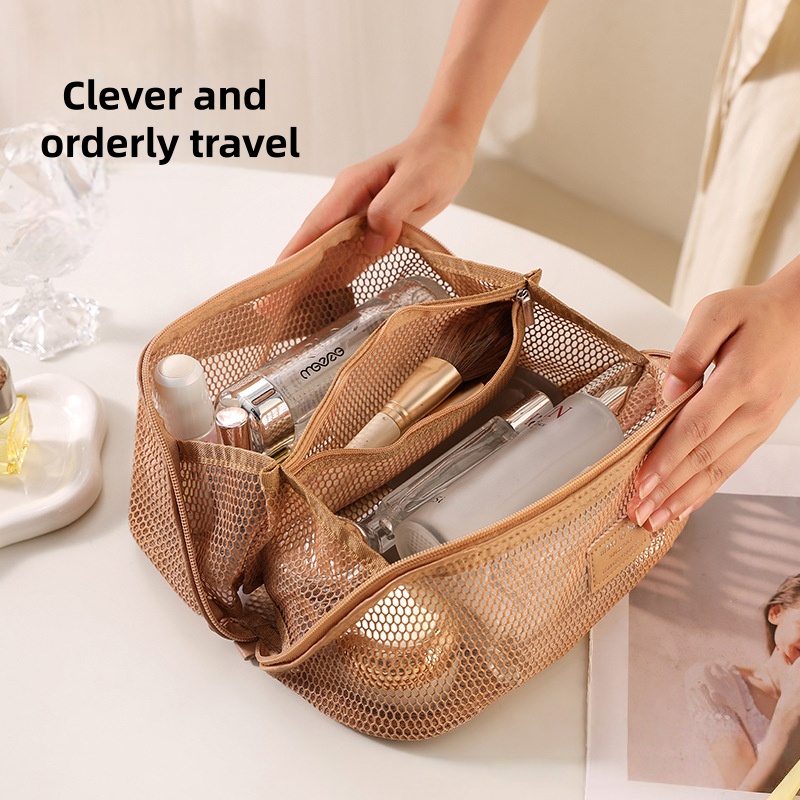 Luxury Bags In China Wholesale - Borsa Cosmetica Trasparente in Rete, Grande