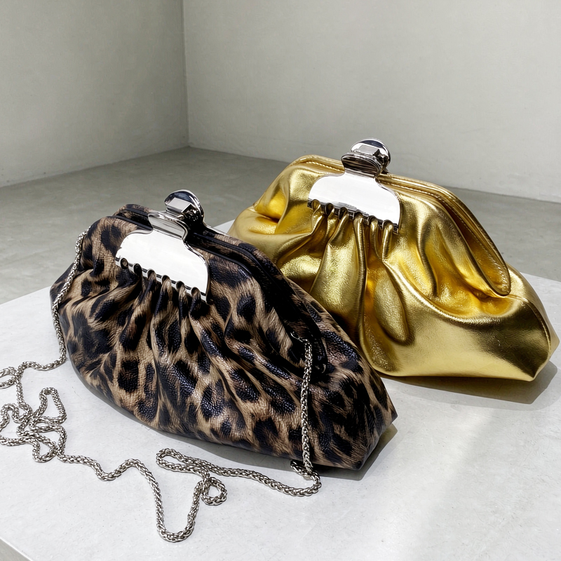 Borsa da sera con stampa leopa - Luxury Bags On Sale recensione e prezzo